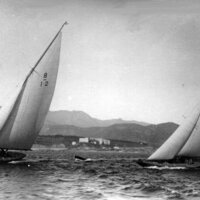 Anni 40 Da Sn 8 Metri S I In Regata Con Un 6 Mt S I Entrambi Realizzati Dai Cantieri Baglietto