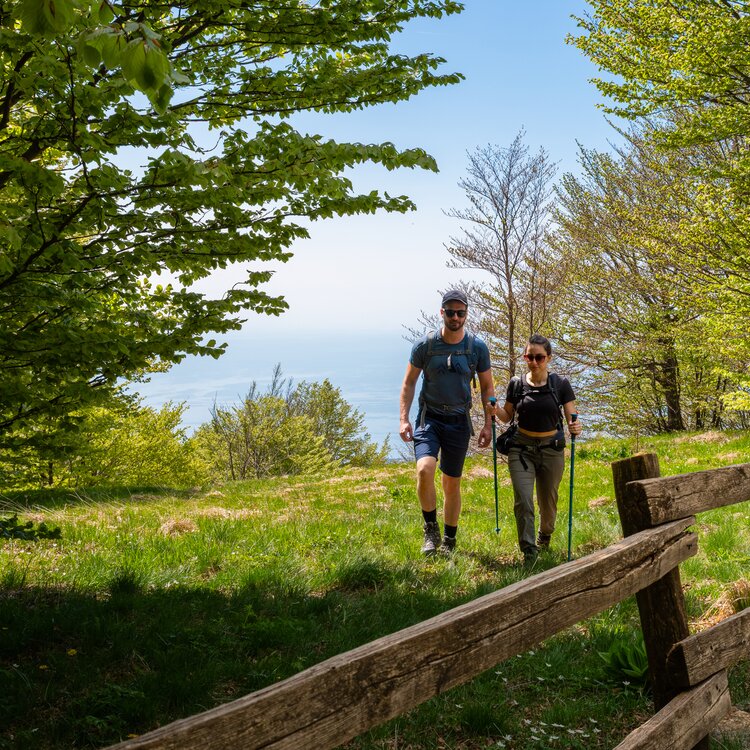 Trekking Su Monte Beigua Con Sullo Sfondo Vista Sul Mare 1
